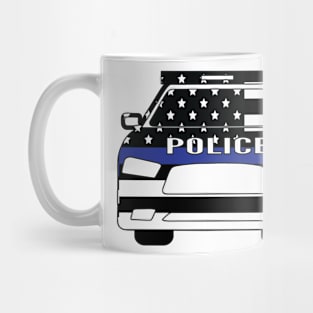 American, Police Flag, Police Car Mug